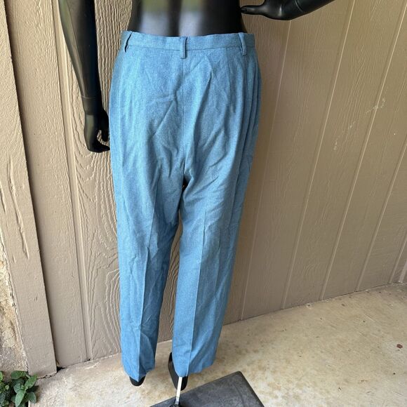 Vintage Pendleton Wool Petite Pants Size 10 Classics 100% Virgin‎ Wool Blue - Picture 2 of 5